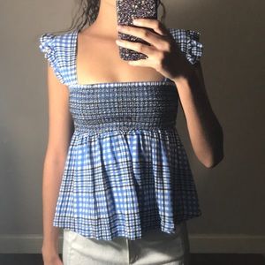 Checkered Urban Outfitters Blouse